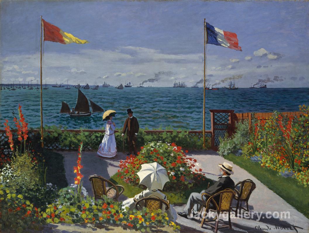 Garden at Sainte-Adresse by Claude Monet paintings reproduction